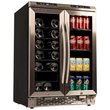Avanti 24 Inch Wide Built-In French Door Wine and Beverage Cooler