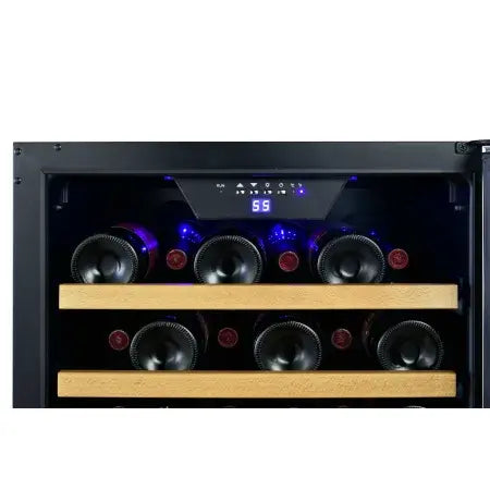EdgeStar - 20 Inch Wide 44 Bottle Capacity Free Standing Wine Cooler with Reversible Door and LED Lighting