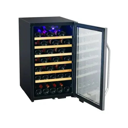 EdgeStar - 20 Inch Wide 44 Bottle Capacity Free Standing Wine Cooler with Reversible Door and LED Lighting