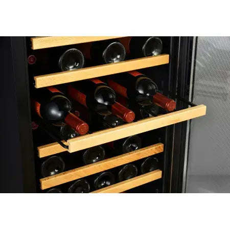 EdgeStar - 20 Inch Wide 44 Bottle Capacity Free Standing Wine Cooler with Reversible Door and LED Lighting
