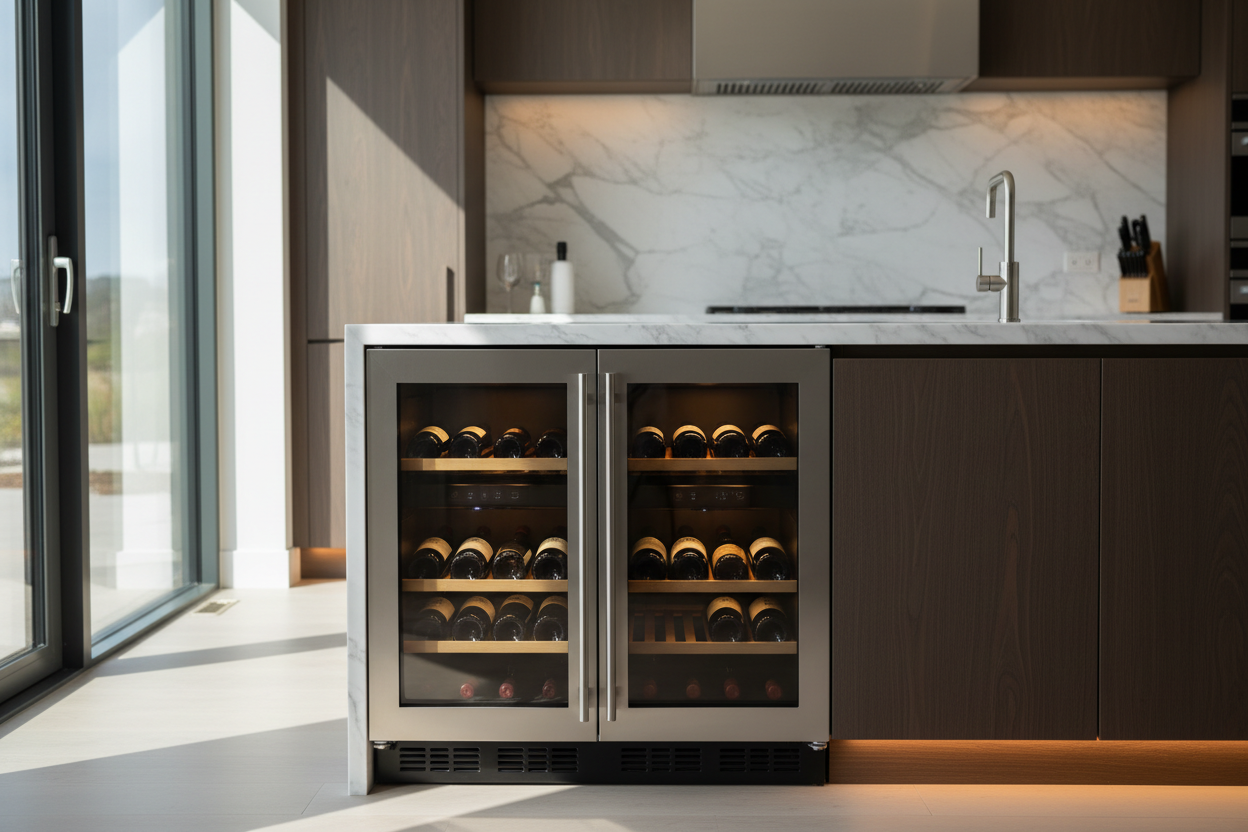 Luxury kitchen wine cooler hero image