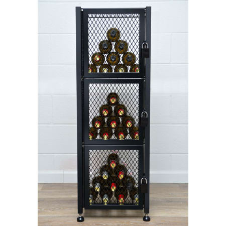 VintageView Case and Crate 48 Bottle Capacity Free Standing Wine Cabinet with Lockable Doors